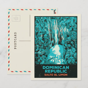 Wasserfälle der Dominikanischen Republik, Salto El Postkarte