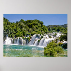 Wasserfälle des Krka Nationalparks in Kroatien Eur Poster