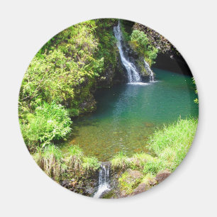 Wasserfälle entlang der Straße nach Hana, Maui, Ha Magnet