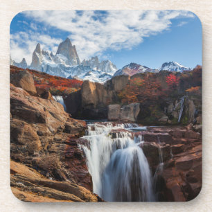 Wasserfälle Fitz Roy Mountain, Argentinien Getränkeuntersetzer