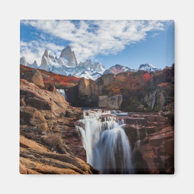 Wasserfälle | Fitz Roy Mountain, Argentinien Magnet (Vorne)