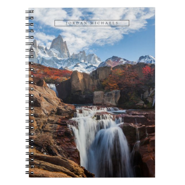 Wasserfälle | Fitz Roy Mountain, Argentinien Notizblock (Vorderseite)