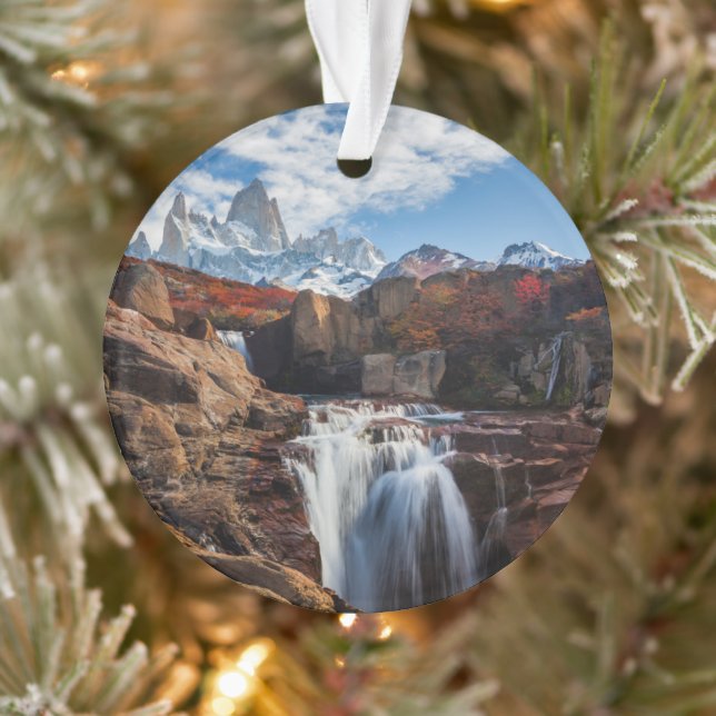 Wasserfälle | Fitz Roy Mountain, Argentinien Ornament (Baum)