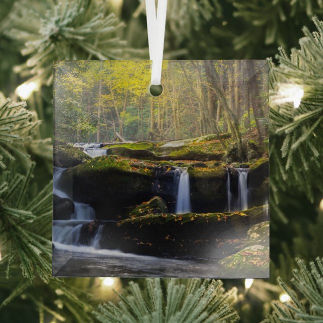 Wasserfälle | Great Smoky Mountain National Park Ornament Aus Glas (Insitu)