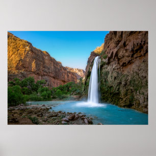 Wasserfälle   Havasu-Fälle bei Sunset Poster