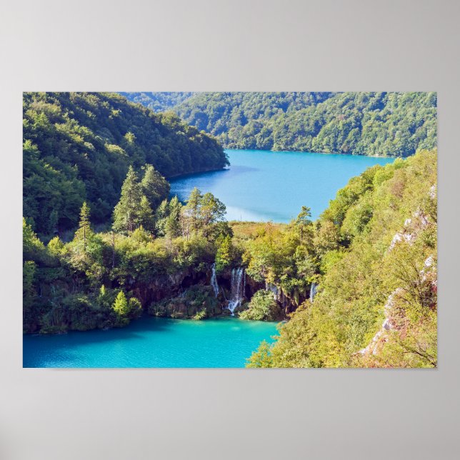 Wasserfälle im Nationalpark Plitvice - Kroatien Poster (Vorne)