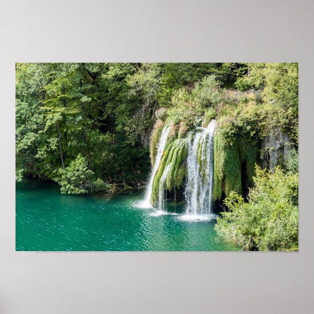 Wasserfälle im Nationalpark Plitvice - Kroatien Poster (Vorne)