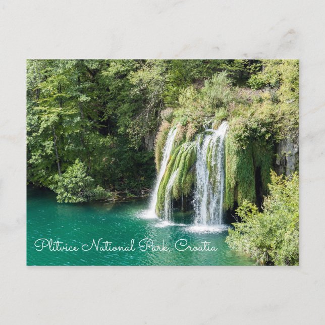 Wasserfälle im Nationalpark Plitvice - Kroatien Postkarte (Vorderseite)