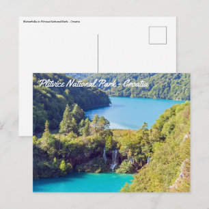 Wasserfälle im Nationalpark Plitvice - Kroatien Postkarte