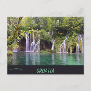 Wasserfälle im Nationalpark Plitvicer Seen Kroatie Postkarte