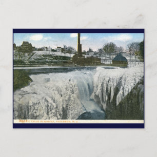 Wasserfälle im Winter, Paterson NJ 1919 Vintage Postkarte