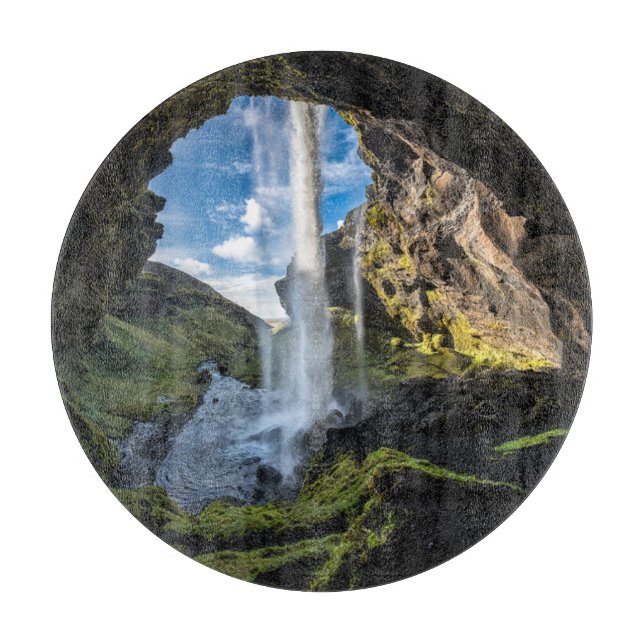 Wasserfälle | Isländischer Wasserfall Schneidebrett (Vorderseite)