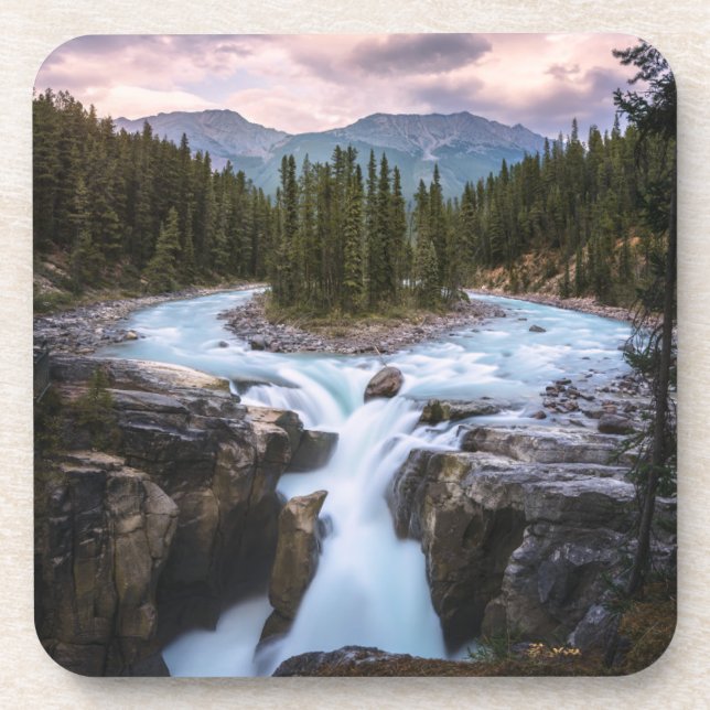 Wasserfälle | Jasper National Park, Kanada Getränkeuntersetzer (Vorderseite)