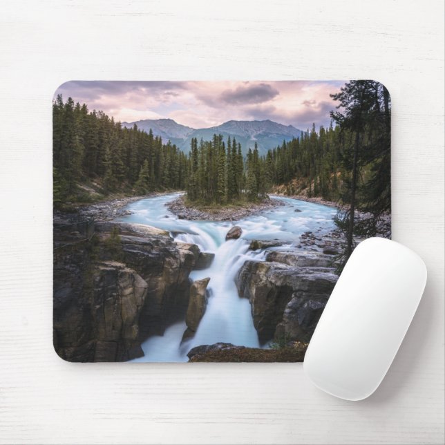 Wasserfälle | Jasper National Park, Kanada Mousepad (Mit Mouse)