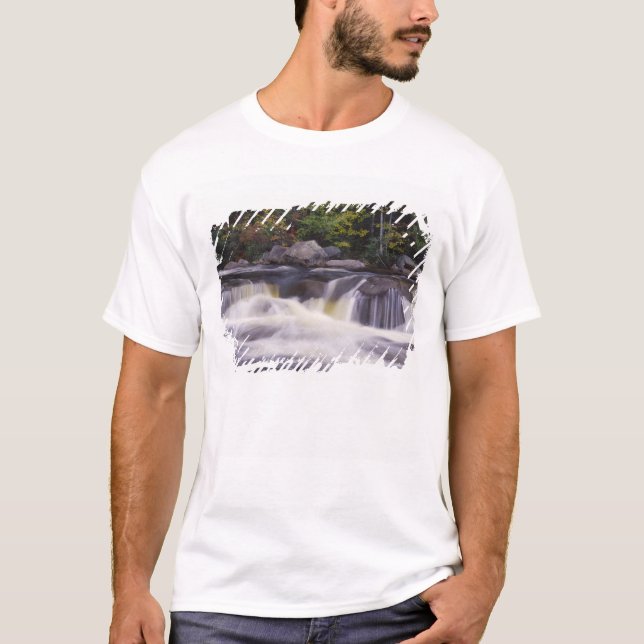 Wasserfälle, Kancamagus Highway, weiß T-Shirt (Vorderseite)