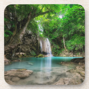 Wasserfälle   Kanchanaburi, Thailand Getränkeuntersetzer