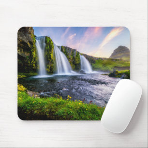 Wasserfälle   Kirkjufellsfoss, Island Mousepad