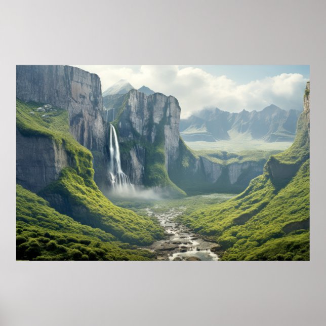 Wasserfälle Landschaft Medizin Poster (Vorne)