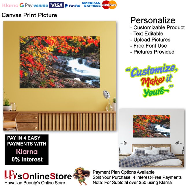 Wasserfälle Nature Relax Zuhause Office Abbildung  Leinwanddruck (Waterfalls Nature Relax Home Office Canvas Print Picture 16.)