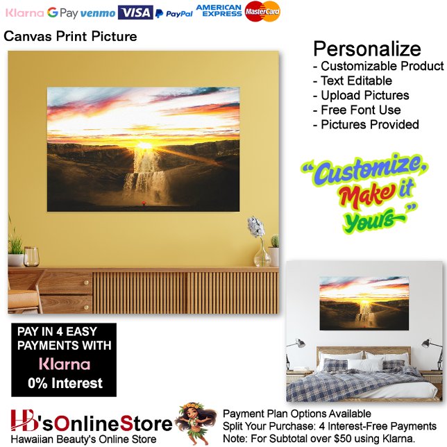 Wasserfälle Nature Relax Zuhause Office Abbildung  Leinwanddruck (Waterfalls Nature Relax Home Office Canvas Print Picture 14.)