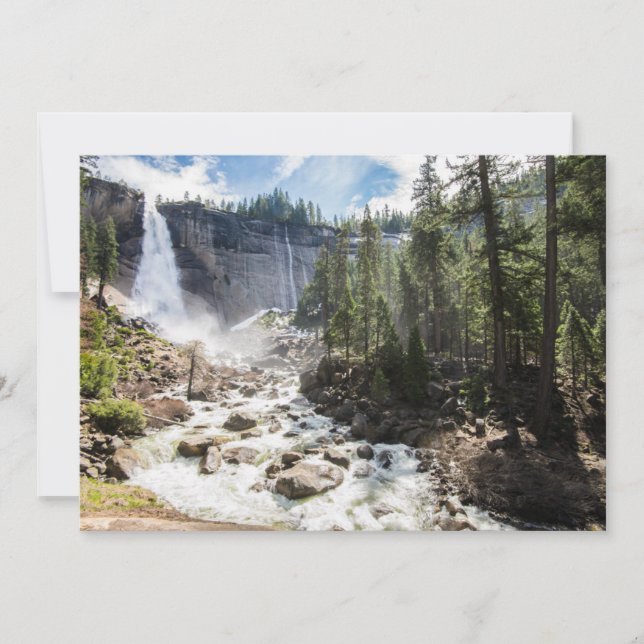 Wasserfälle | Nevada Fall, Yosemite, CA Dankeskarte (Vorderseite)