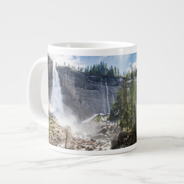 Wasserfälle | Nevada Fall, Yosemite, CA Jumbo-Tasse (Vorderseite Links)