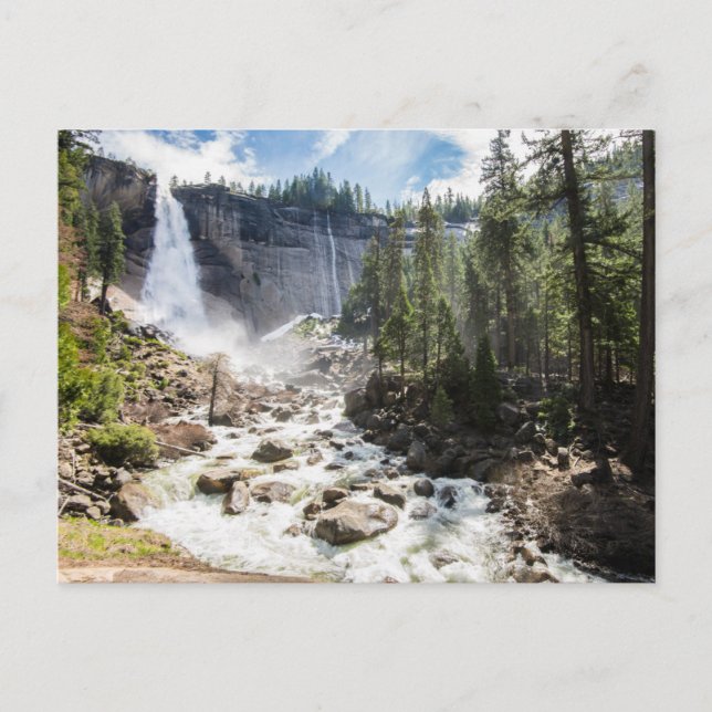 Wasserfälle | Nevada Fall, Yosemite, CA Postkarte (Vorderseite)