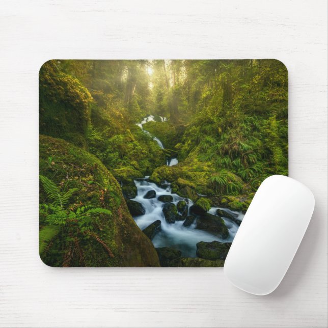 Wasserfälle | Olympic National Park, Washington Mousepad (Mit Mouse)
