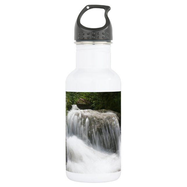 Wasserfälle - Pro Foto. Edelstahlflasche (Vorderseite)