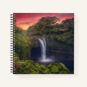 Wasserfälle Regenbogenfälle, Hilo, Hawaii Notizbuch