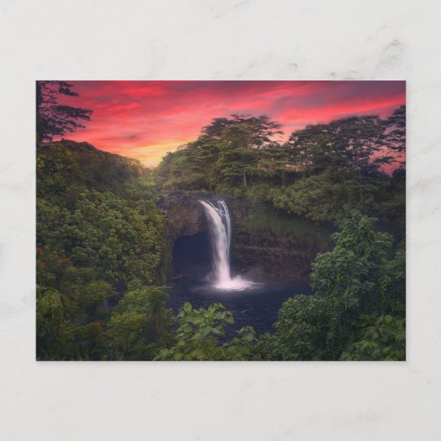 Wasserfälle | Regenbogenfälle, Hilo, Hawaii Postkarte (Vorderseite)