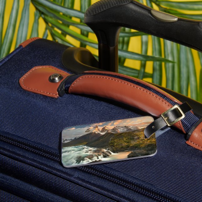 Wasserfälle | Salto Grade Wasserfall Patagonia Chi Gepäckanhänger (Vorderseite Insitu 3)