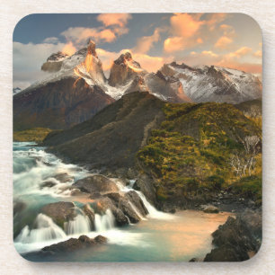 Wasserfälle   Salto Grade Wasserfall Patagonia Chi Getränkeuntersetzer