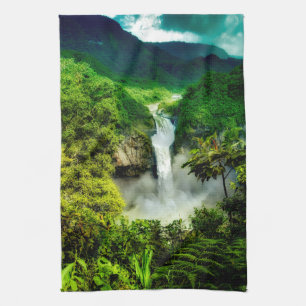 Wasserfälle San Rafael Falls, Ecuador Geschirrtuch