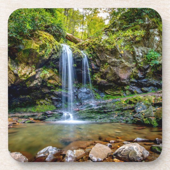 Wasserfälle | Smokey Mountain National Park Getränkeuntersetzer (Vorderseite)