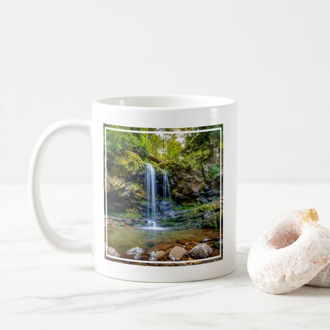 Wasserfälle | Smokey Mountain National Park Kaffeetasse (Mit Donut)
