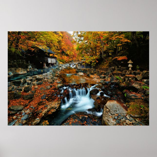 Wasserfälle | Takaragawa Onsen Osenkaku, Japan Poster (Vorne)