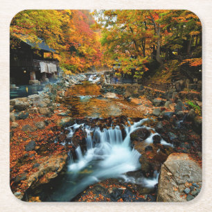 Wasserfälle   Takaragawa Onsen Osenkaku, Japan Rechteckiger Pappuntersetzer