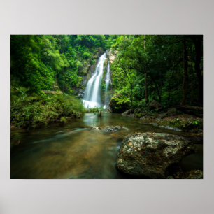 Wasserfälle Tamnung Waterfall, Phuket Thailand Poster