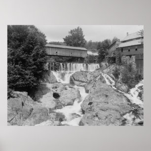 Wasserfälle über der Brockway-Schlucht Poster