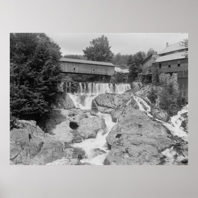 Wasserfälle über der Brockway-Schlucht Poster (Vorne)