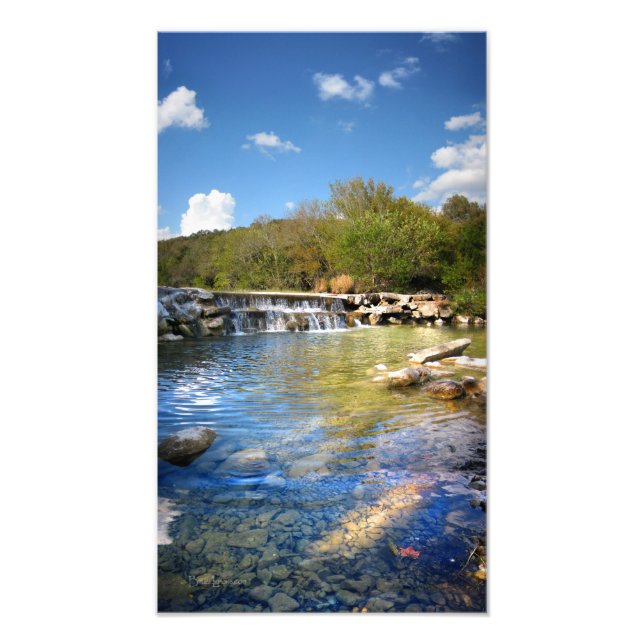 Wasserfälle von Barton Creek in Austin Texas 2 Fotodruck (Vorne)