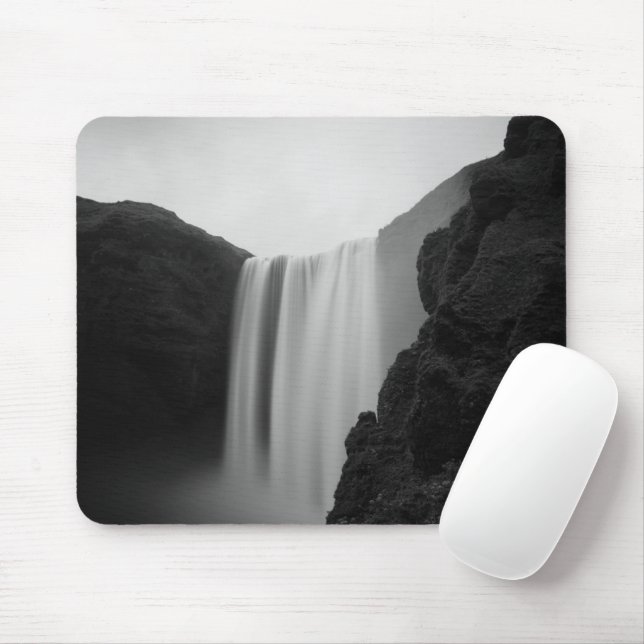 Wasserfälle | Wasserfall Skogafoss, Island Mousepad (Mit Mouse)