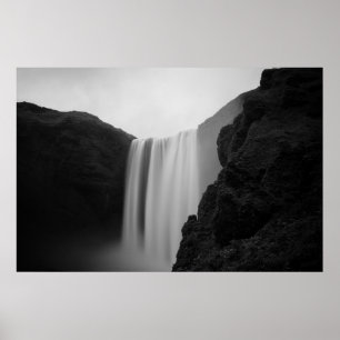 Wasserfälle Wasserfall Skogafoss, Island Poster