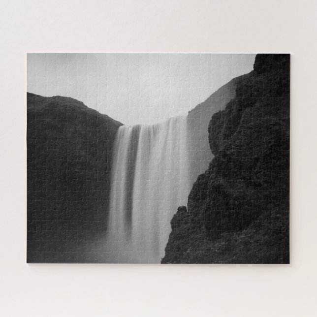 Wasserfälle | Wasserfall Skogafoss, Island Puzzle (Horizontal)