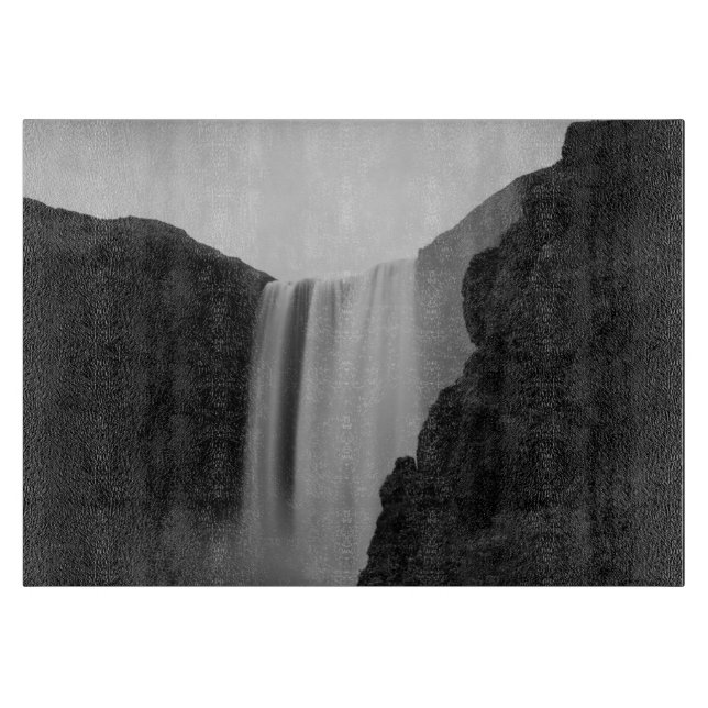Wasserfälle | Wasserfall Skogafoss, Island Schneidebrett (Vorderseite)