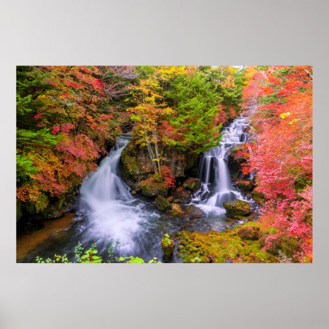 Wasserfälle | Wasserfälle Nikko Japan Fall Poster (Vorne)