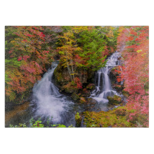 Wasserfälle   Wasserfälle Nikko Japan Fall Schneidebrett
