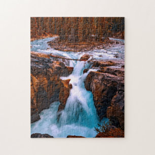Wasserfalllandschaft landschaftliches Foto 11" x 1 Puzzle