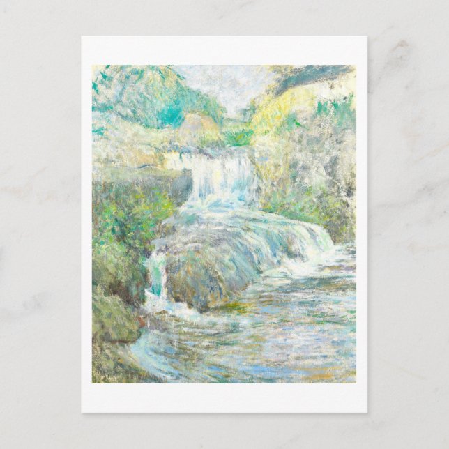 Wasserfallmalerei Postkarte (Vorderseite)